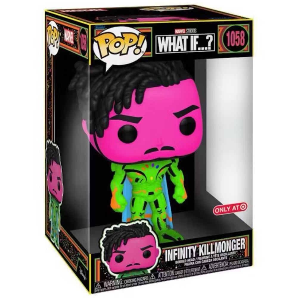Funko Pop! Marvel Studios What If...? Infinity Killmonger Black Light
